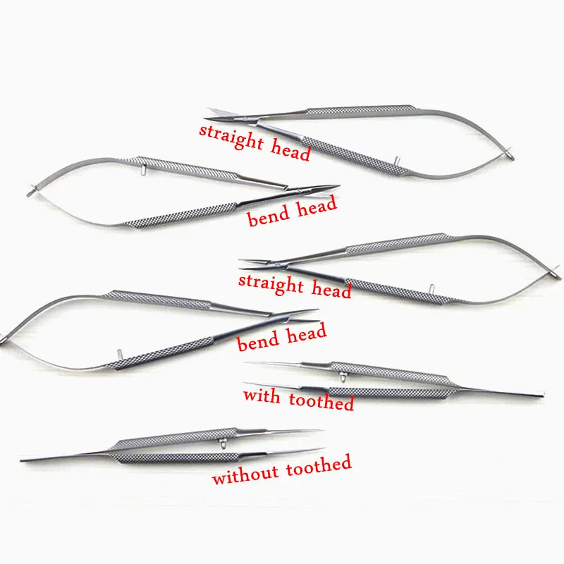 16cm Ophthalmic Microsurgical Instruments Needle Holder Micro Scissors Tweezers Hand Surgery Six Of  Equipment Package