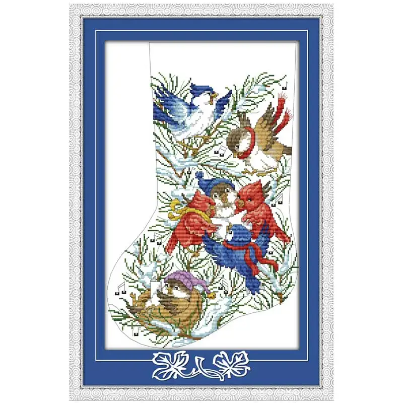 Christmas stocking Patterns Counted Cross Stitch 11CT 14CT Cross Stitch Set Wholesale Cross-stitch Kit C592-C593-C594-C595