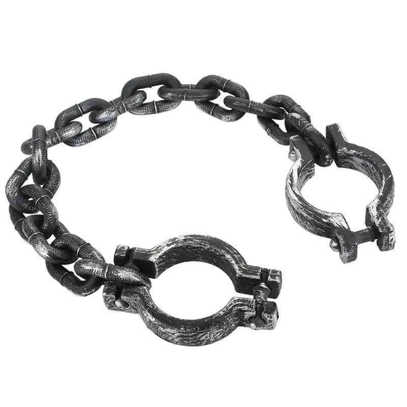 Halloween Prop Plastic Pretend Play HandCuffs Police Role Cosplay Tools Police Toy For Children Boy Tricky Props Decoration