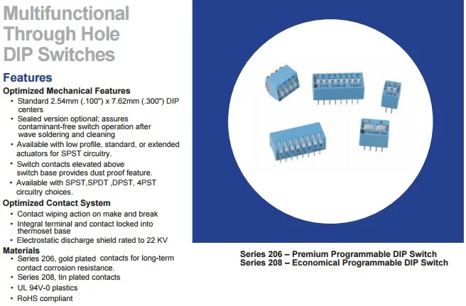 Original new 100% CTS208-4 4 digit dial switch to dial the four bit code switch and dial 2.54mm