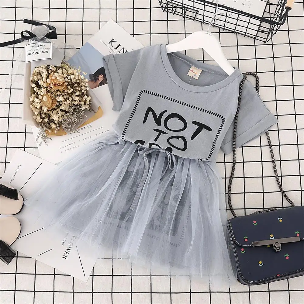 Summer Girls Princess Dress Lovely Short Sleeve Party Dresses For Girl Cotton Voile Girls Dress Size 100-140cm Clothes Wholesale image 2