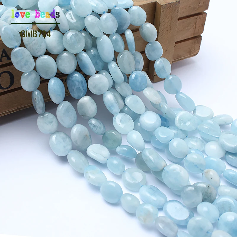 8-10mm Irregular Natural Apatite Morganite Aquamarina Stone Beads for Jewelry Making DIY Bracelet 15\'\' strand