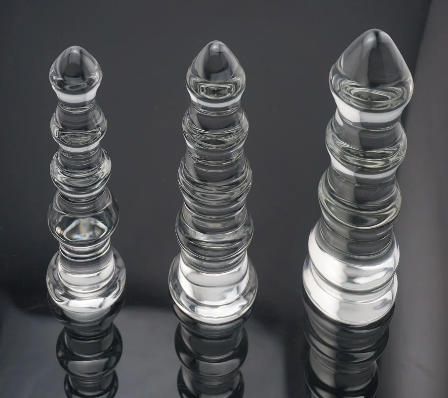 Dia 32mm to 65mm for choose New hot large pyrex crystal glass huge anal beads butt plug dildo fake penis sex toys for men women