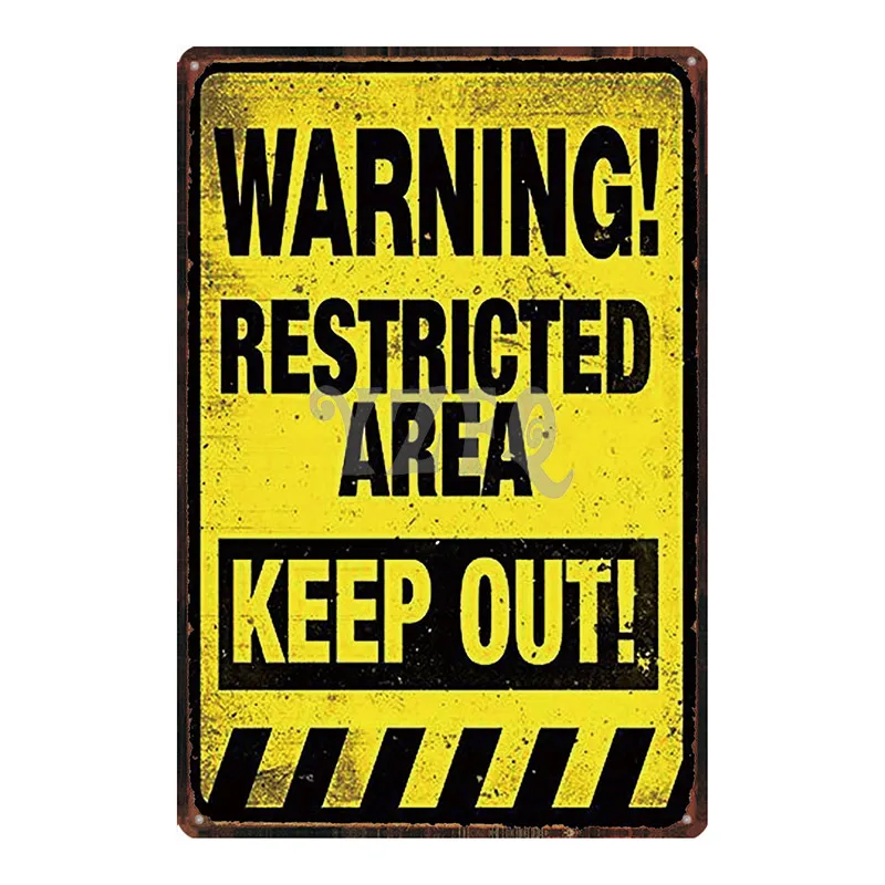 Area 51 Warninng No Trespassing  Retro Metal Sign  Wall kitchen  Home Art Vintage Decor Metal Poster 30X20CM DU-2853