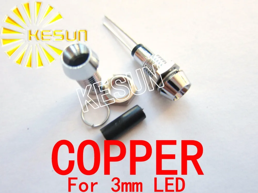 GRATIS VERZENDING 10 STKS x 3mm Koperen LED Houder Socket voor 3mm LED Diodes