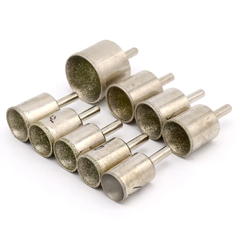 1pcs Fine Rough Sand 3~25mm Diamond Concave Polisher Suction Eye Socket Bead Grinding Head For Jade Bodhi Root Ball Round Beads