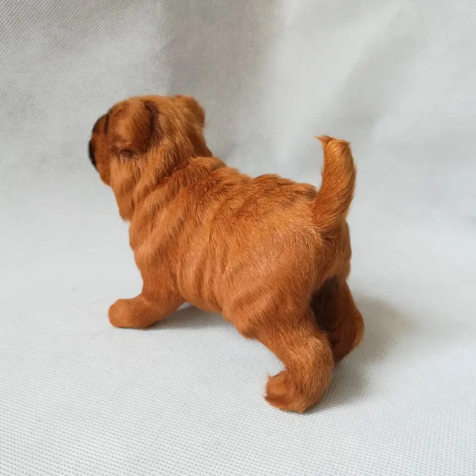 Echt leben spielzeug puppy modell shar pei hund 15x13cm harte modell zu hause dekoration spielzeug geschenk h1887