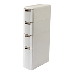 18cm Wide Drawer Bathroom Plastic Slit Storage Cabinet, Kitchen Gap Narrow Refrigerator Storage Rack