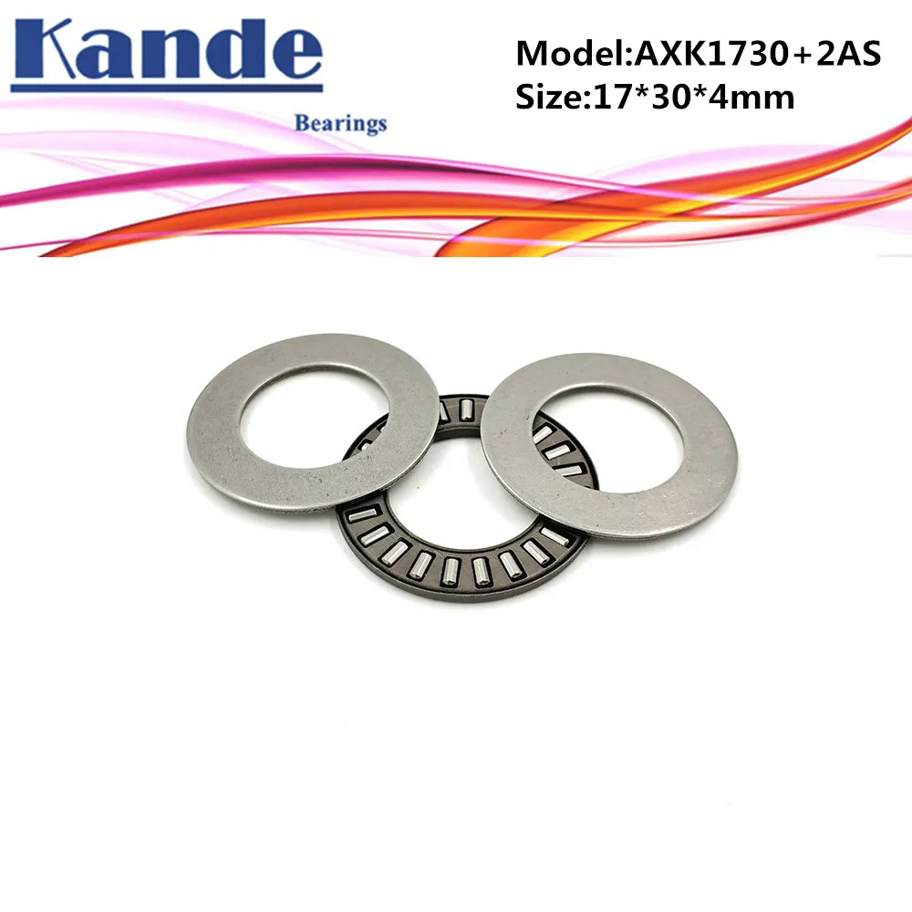 AXK1730 + 2AS  1PC Thrust Needle Roller Bearing With Two AS1730 Washers 17*30*4 mm  Plane Thrust Needle Roller Bearing