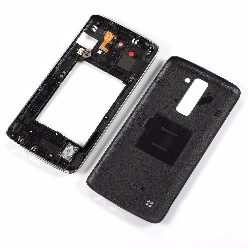 Single card For LG K8 2016 Phoenix 2 K350DS K350N K350E US375 K371 AS375 Housing Middle Frame Cover+Battery Back Cover Case