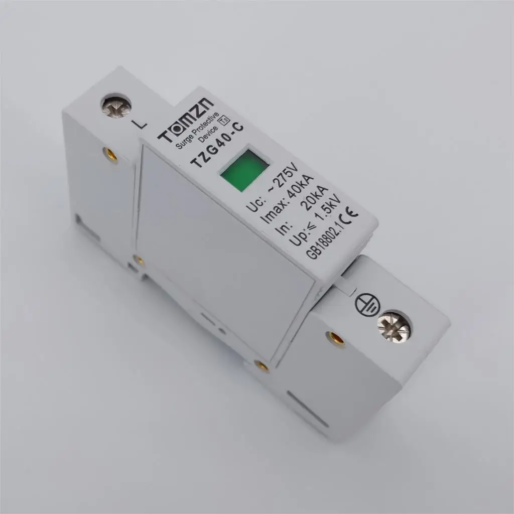 AC SPD 1P 20KA~40KA 275V House Surge Protector protection Protective Low-voltage Arrester Device
