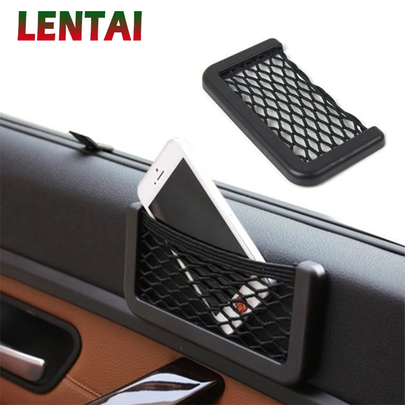 LENTAI For Nissan qashqai j11 juke tiida Alfa Romeo 159 147 Suzuki swift grand Car Seat Side Back Storage Net Bag Phone Holder