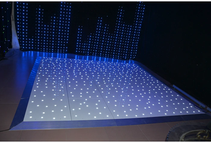 White Color Led Star Dancing Floor Led Starry Dance Panels For Wedding&Party Light