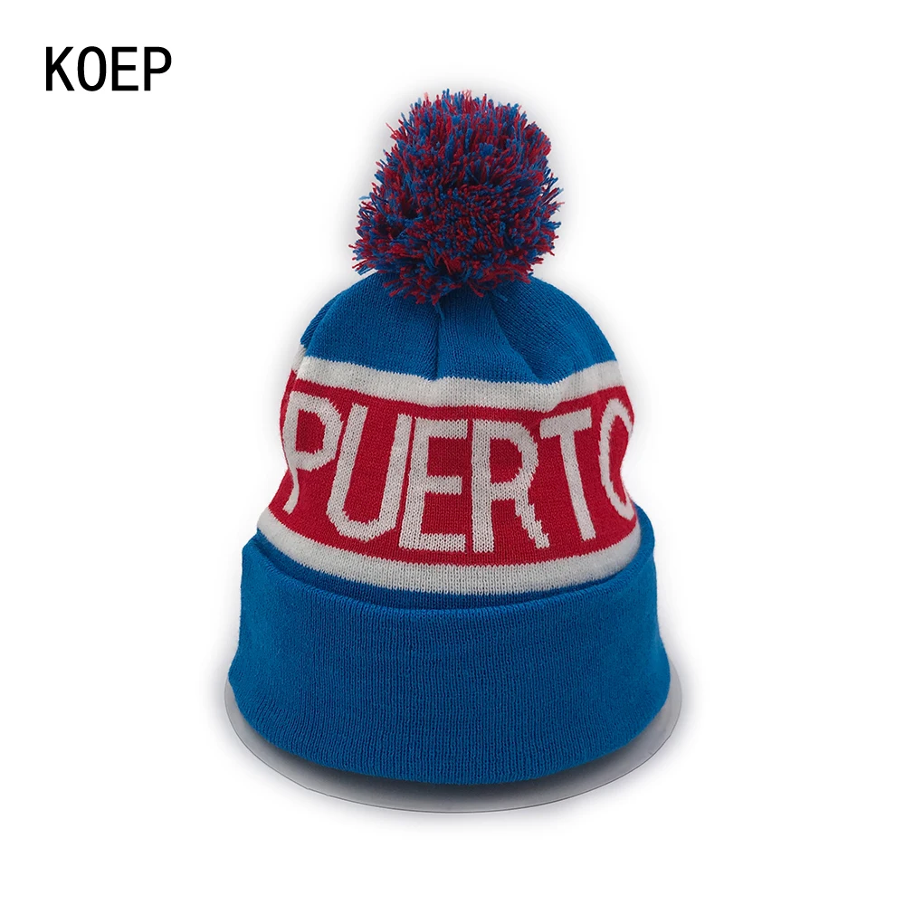 KOEP New RICO PUERTO Beanies Knit Cap Couple Winter Caps Skullies Bonnet Winter Hats For Men Women Beanie Ski Sports Warm Caps