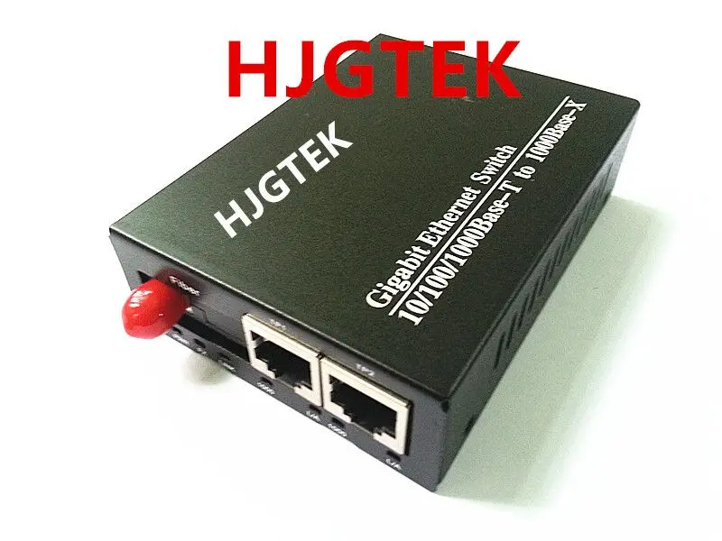 20km 10/100/1000M Fiber Media converter/transceiver/Gigabit Ethernet switch, 1FX+ 2 RJ45 ports, single mode single fiber FC