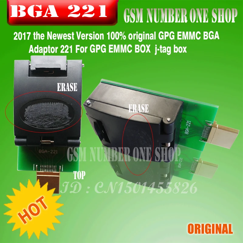 

2024 the Newest Version 100% original GPG EMMC BGA Adaptor 221 For GPG EMMC BOX j-tag box free shipping