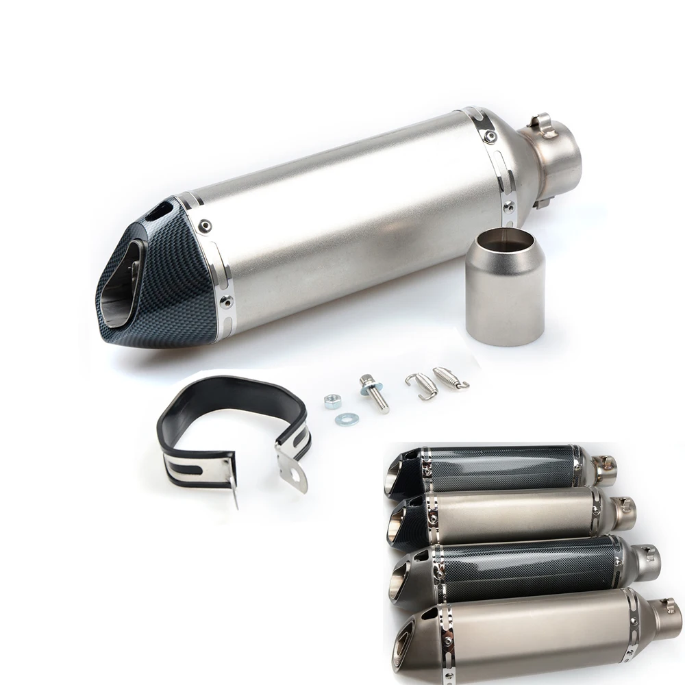 

Universal 38-51MM Motorcycle Exhaust Pipe Scooter Modified Muffler Pipe For KAWASAKI ER6N Z1000 Honda CBR600RR SUZUKI GSXR 600