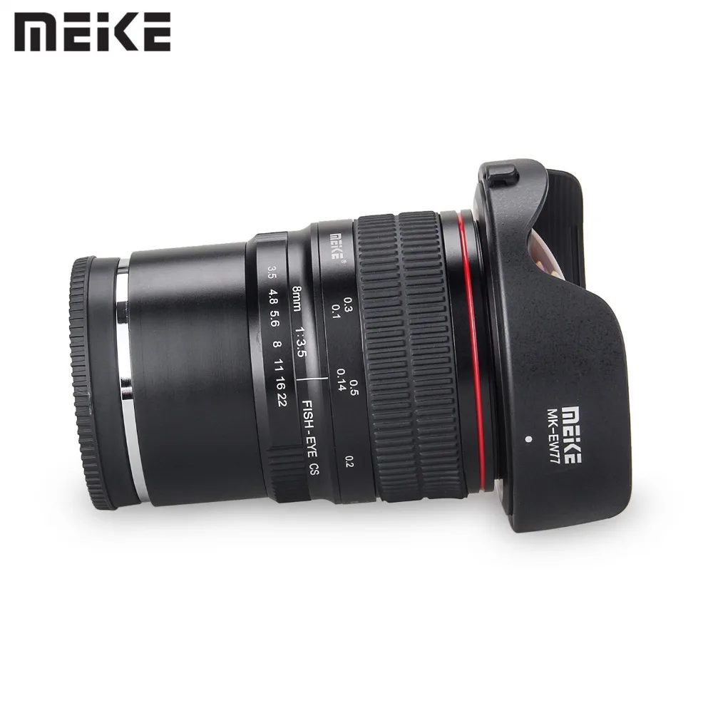 Meike 8mm f/3.5 Wide Angle Fisheye Lens Camera Lenses for Sony A6000 Alpha and Nex Mirrorless E-Mount Camera with APS-C