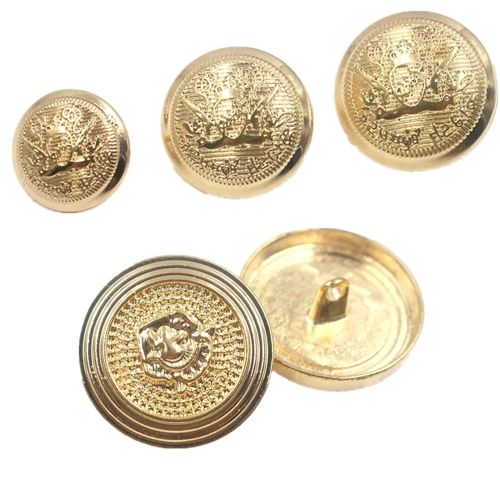 10pcs/lot classical metal buttons for clothes gold color sweater coat decoration shirt buttons accessories DIY JS-0160