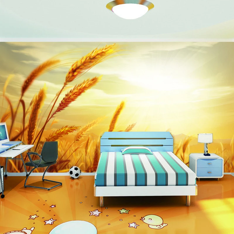 beibehang wallpaper bedroom living room wallpaper TV background cornfield harvest season wallpaper parede para quarto