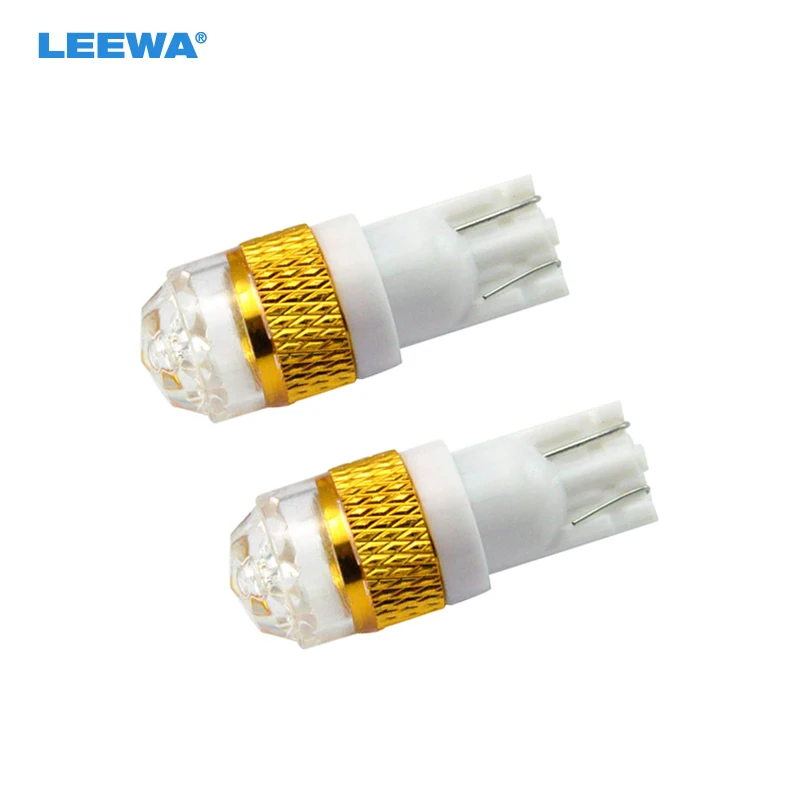 

LEEWA 200PCS Power White T10 W5W 194 168 5730 SMD 2 SMD 2 Leds Prism Surface Car LED Side light Bulbs #CA1778