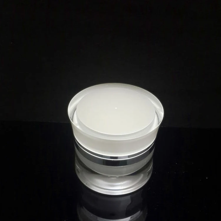 100PCS 50ml Pearl white acrylic cream plastic jar forday cream , moisturizer gel cosmetic packing jar