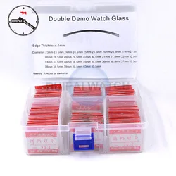 108pcs/lot Double Dome Watch Glass,Round Mineral Dia 23mm~40.5mm Daul Curved Watch Glass Replacement Parts for Watchmakers