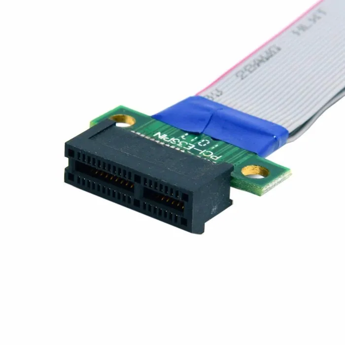 Riser PCI-E PCI 1X ด่วนช่อง X1ขยายไรเซอร์การ์ดริบบิ้นยืดหยุ่นสายย้าย18ซม.
