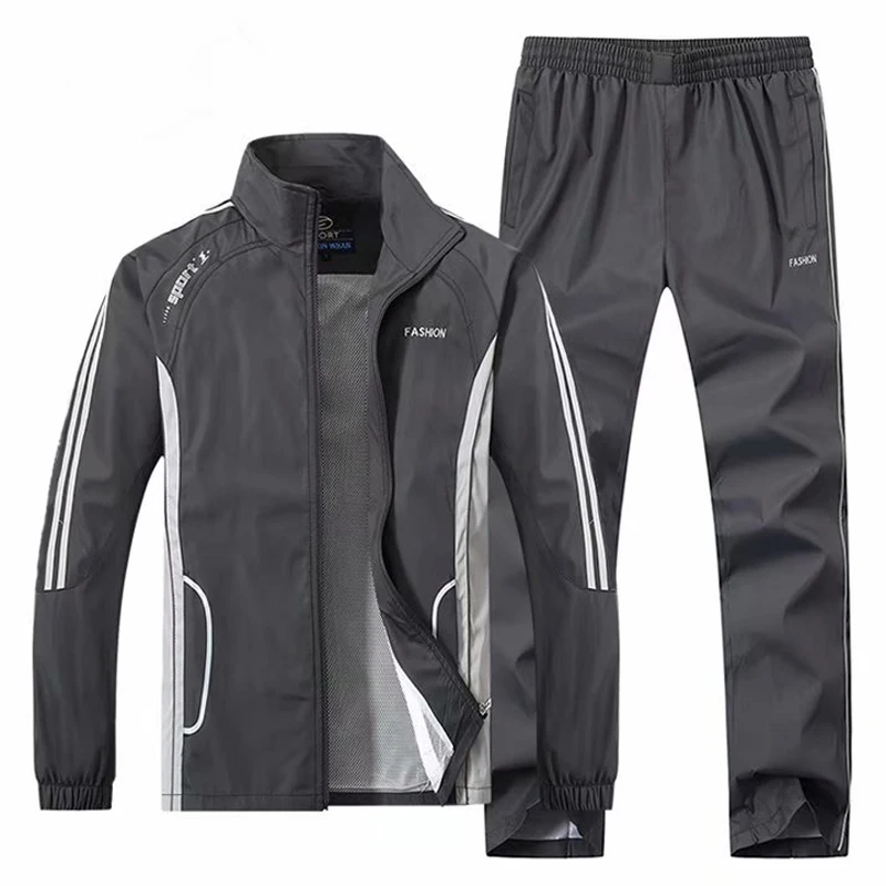 Windproof Sportswear Men Sport Set Team Tracksuit Polyester Uniforms Game Sportsuit Breathable Man Gym Training Running Sets