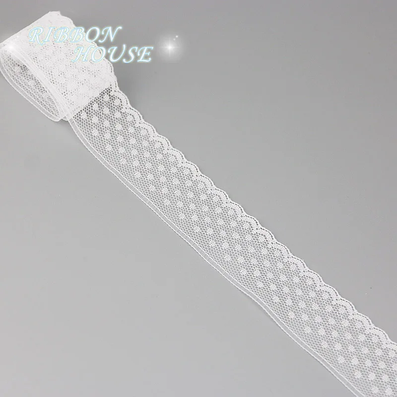 (10 yards/roll) 30mm dots lace fabric Webbing Decoration Love gift packing Material rolls