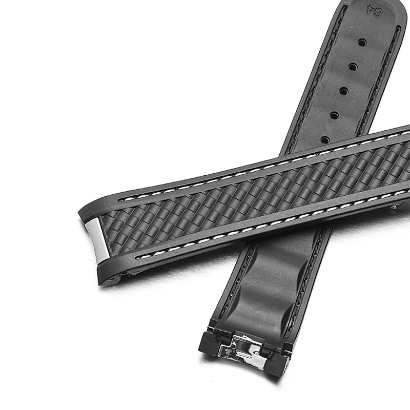 Men silicone strap 20mm watch accessories for Omega hippocampus 300 waterproof women's sports rubber strap AT150 8900 watch band