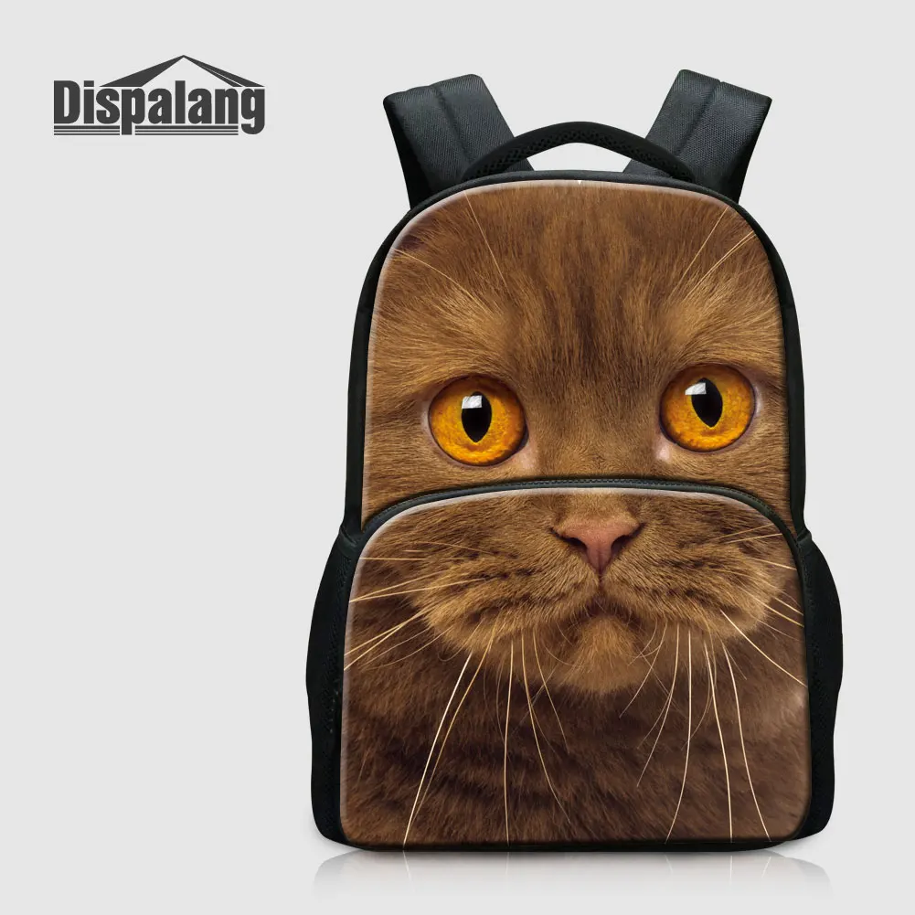 Dispalang Animal Cat Printed School Backpack For Primary Student Dog Children Schoolbags Mochila Escolar Girls Bagpack Back Pack