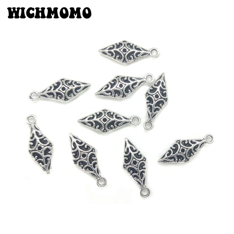 2021 New Fashion 21mm 20pieces/bag  Zinc Alloy Hollow Out Geometry Charms Pendant for Earring Bracelet Jewelry Accessories