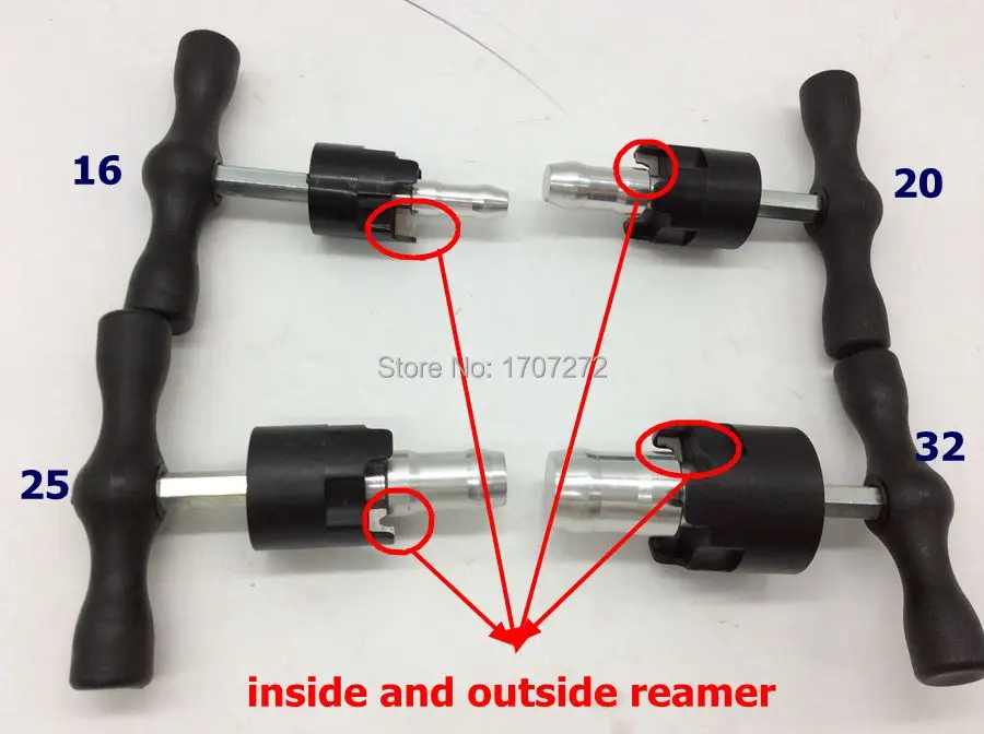 T-CALIBRATOR tool,(3piece/a set) 16mm 20mm 25mm the whole circle of reamer for pex-al-pex pipe