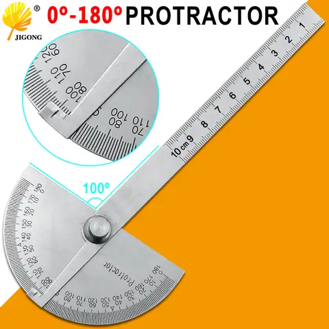 Stainless Steel Protractor 180 Degrees JIGONG