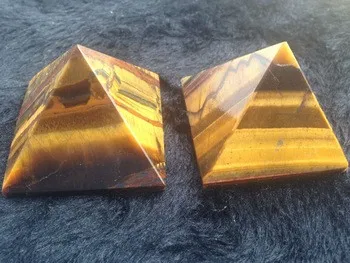 

2PCS Wholesale many lots of Meditation Natural Reiki Tiger eye Gemstone Vastu Pyramid for decoration