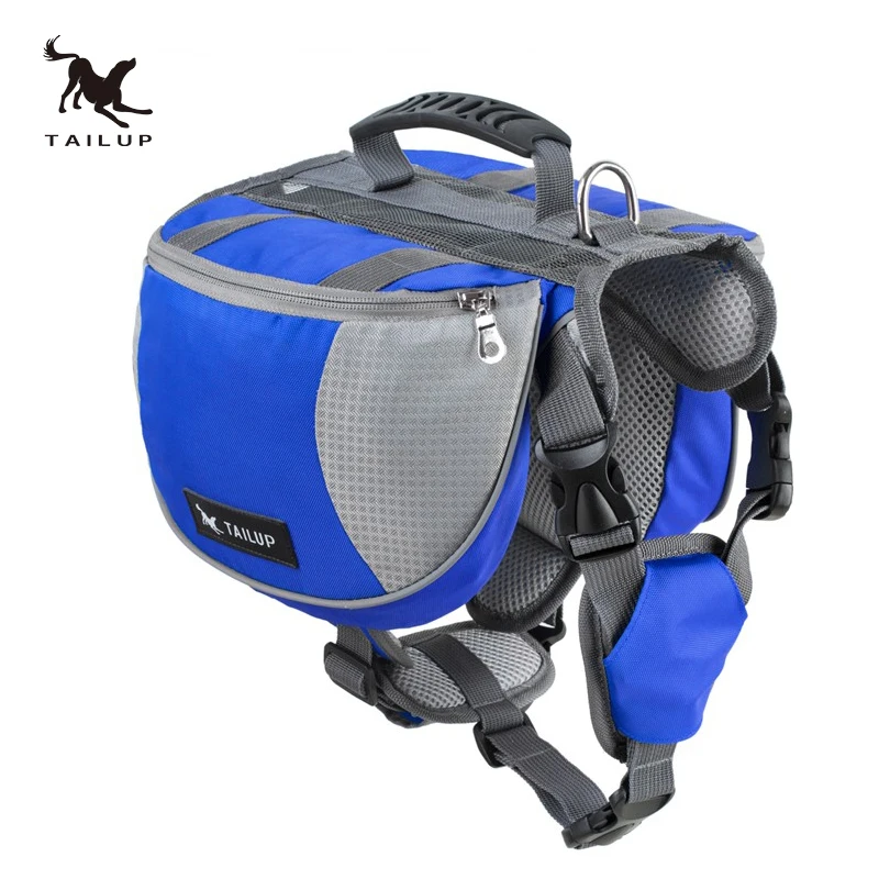 TAILUP Outdoor Adjustable Saddle Bag Large Capacity Dog Training Backpack K9 Carrier Bags