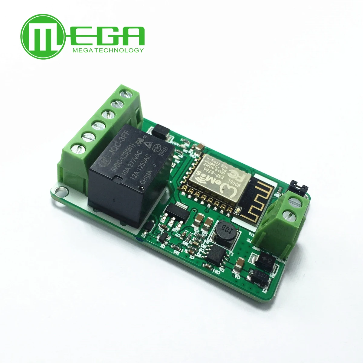 Green ESP8266 10A 220V Network Relay WIFI Module Input DC 7V~30V Modules