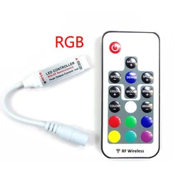 Micro-size RGB Led Remote Controller DC5-24V RF Wireless Remoter 4pin For 12A RGB Led Strip Lighting 5050 Tape Light