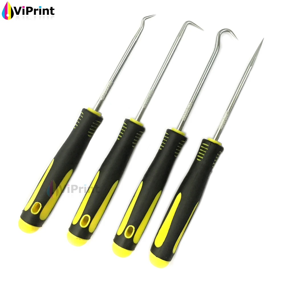 4PC Cartridge Toner Powder Refill Reset Tool Kit Laser Printer PhotoCopier Maintenance Screwdriver Tool Set Oil Seal Hook