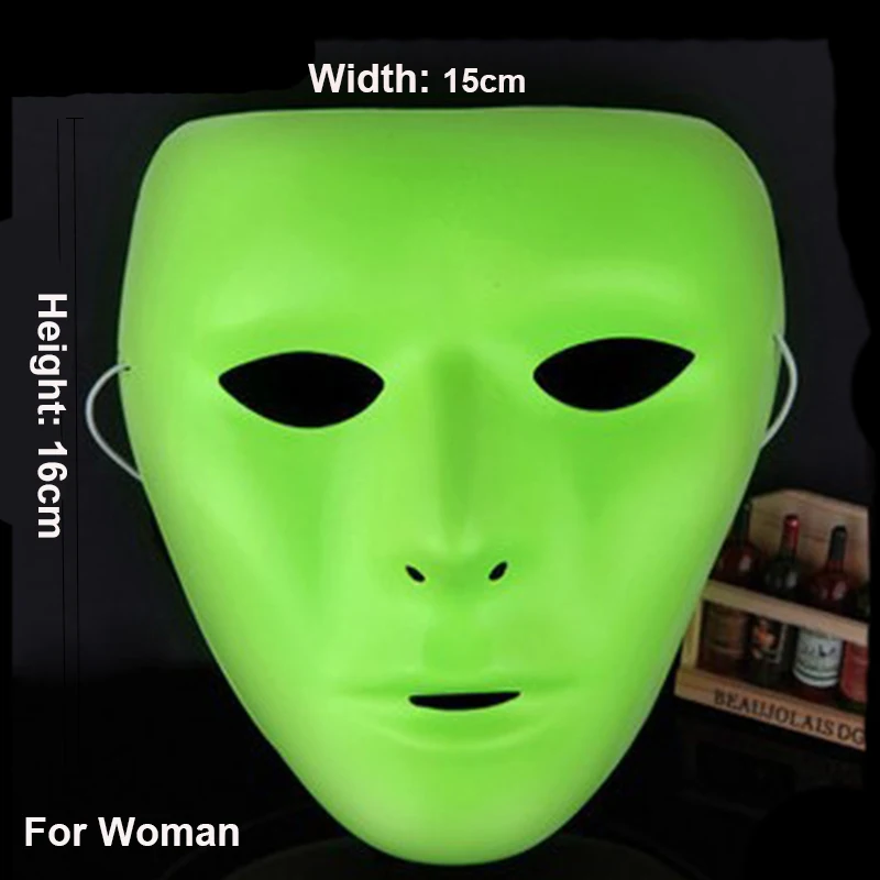 Hip-Hop GHOST DANCE JabbaWockeeZ Mask For Men and Women 1pcs Halloween Luminous Face Green Mask