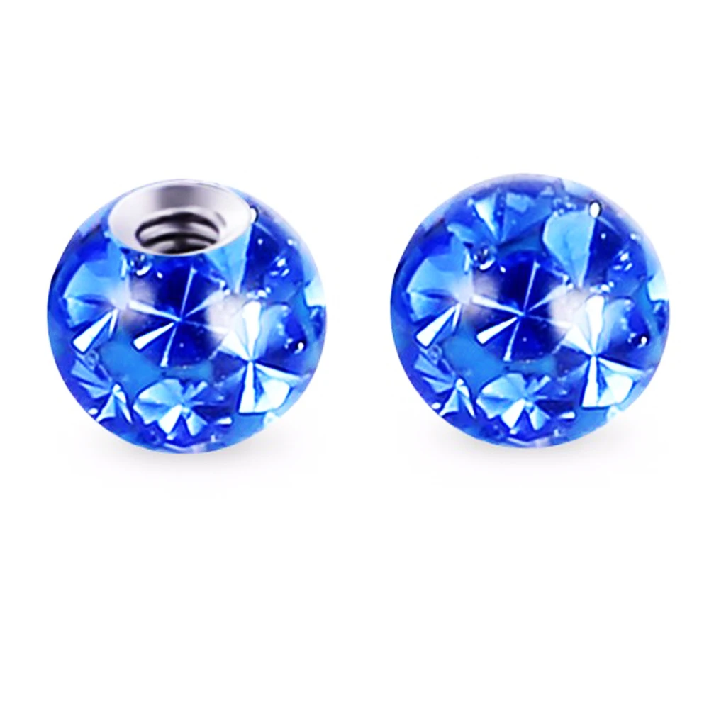 1Piece Ferido Epoxy Cubic Zircon Replacement Ball for Ear Lip Ring Stud Tragus Catilage Labret Belly Navel Ring Jewelry