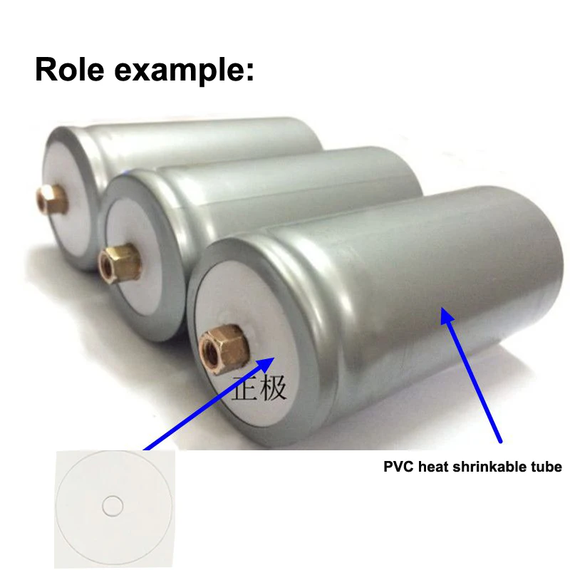 100ピース/ロット32650リチウム電池の正中空先端絶縁ガスケットリチウムリン酸鉄バッテリー中空表面パッドメイン
