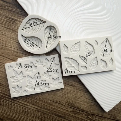 Przy Leaf Series Maple Leaves Mold Silicone Fondant Molds Cake Decorating Tools Clay Mould Aroma Moulds Handmade Resin