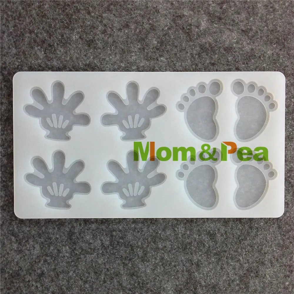 Mom&Pea CX079 High Quality Hand & Foot Shaped Silicone Mold Chocolate mold Cake Decoration