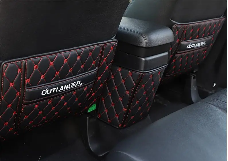 Central armrest box kick-proof pad, seat back kick-proof protective pad For Mitsubishi Outlander 2013-2019 Car-covers