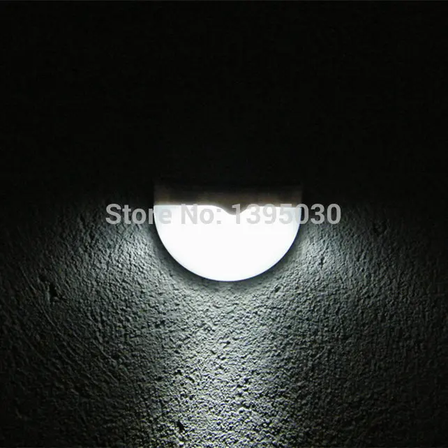 50PCS/Lot N760 Solar Power Panel 6 LED Outdoor Wall Fence Gutter Light Lobby Pathway Lamp