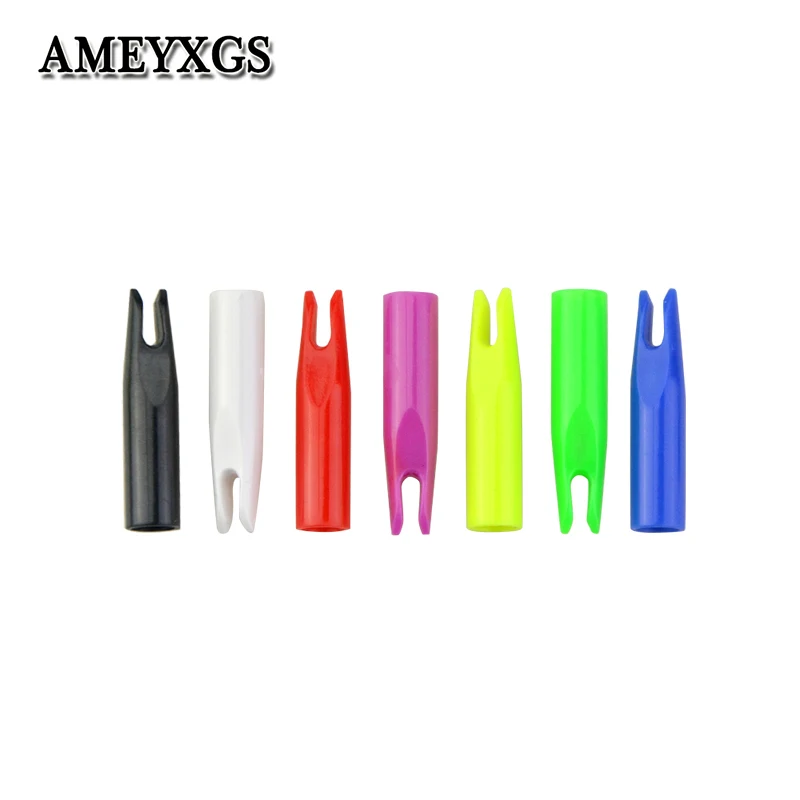 20pcs Archery Arrow Nock Plastic Outwear Arrow Tails 6.0mm Diameter Carbon/Fiberglass Arrow Shaft Shooting Accessories