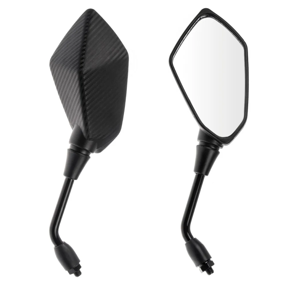 

Motorcycle Black Carbon Rearview Side Mirrors for Kawasaki ER-6B 2006-2010 Zephyr 1100 1999-2000 750 KLE400 KLE500 Versys 1000