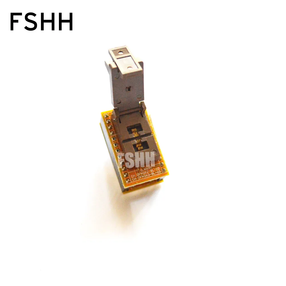 

FSHH QFN8 to DIP8 Programmer adapter WSON8 DFN8 MLF8 test socket Pitch=0.65mm Size=2x2mm